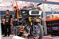 Saddlemen King of the Baggers race bike in the paddock at MotoAmerica Road America, 2023