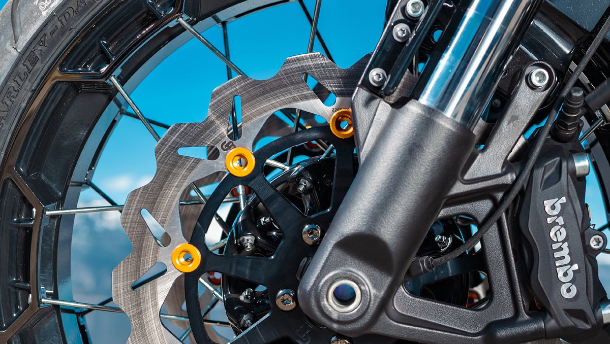 GBrakes USA custom rotor and brake line program for Harley-Davidson and Indian motorcycles
