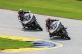Hayden Gillim (#69) leading Troy Herfoss (#17) in race action at Road Atlanta