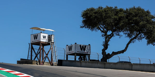 Kyle Wyman on the Harley-Davidson x Dynojet Factory Racing bagger crossing the finish line at WeatherTech Raceway Laguna Seca