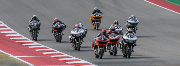 MotoAmerica Mission King of the Baggers Race Two start at Circuit of The Americas. Photo by Brian J. Nelson.