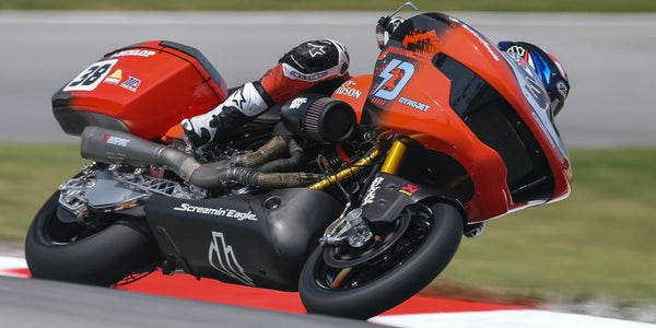 Bradley Smith (#38) on the Harley-Davidson x Dynojet Factory Racing bagger during qualifying at Circuit of The Americas, photo by Brian J. Nelson