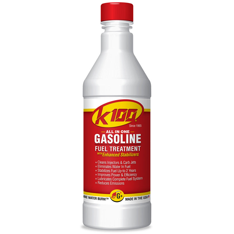 K100 Gasoline Treatment - W/Revitalizer Stabilizer/Octane Booster