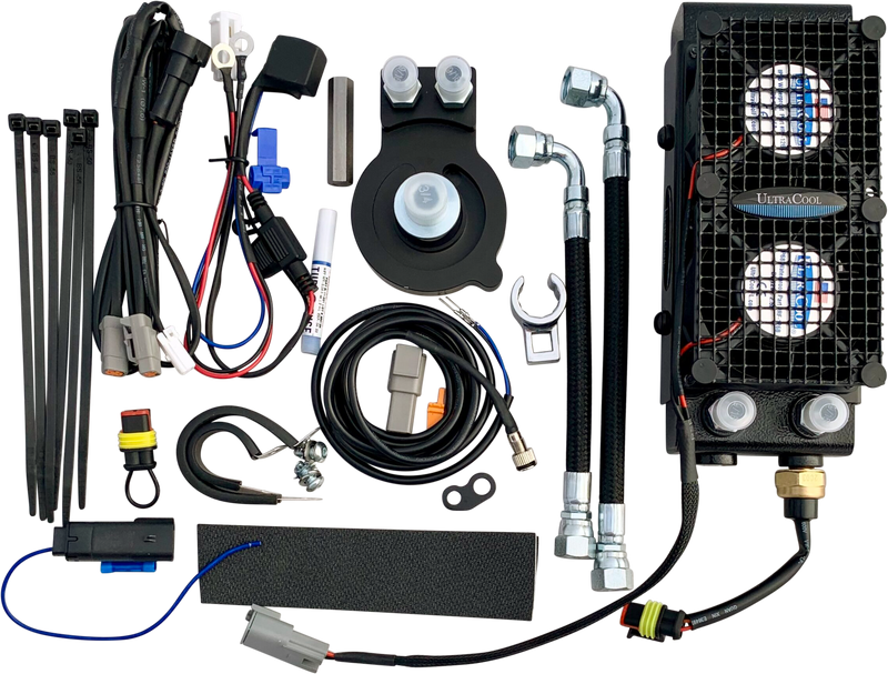 Ultracool M8 Chopped Oil Cooler - Touring `2017-2023 (chopped Guard)