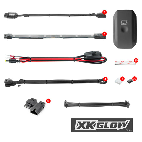 Xk Glow Chrome LED Accent Light Kit - APP KIT 12pc