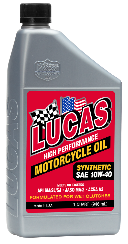 Lucas Synthetic Engine Oil - HP OIL 10w40 4t 1 QT (6/Case Sold Ea)