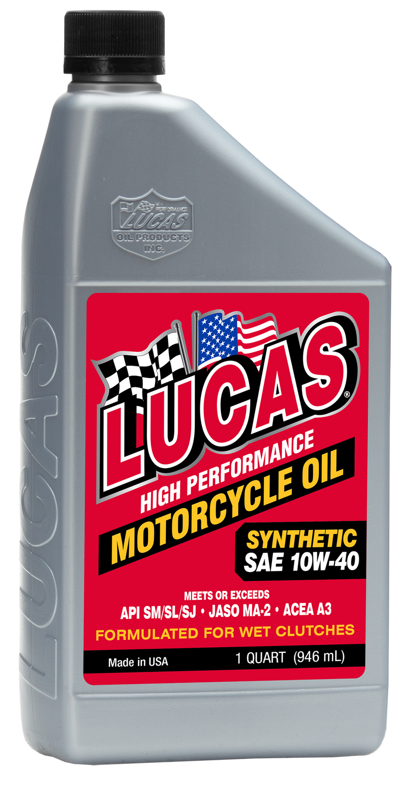 Lucas Synthetic Engine Oil - HP OIL 10w40 4t 1 QT (6/Case Sold Ea)