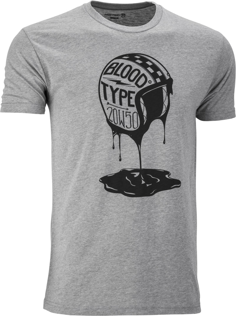Highway 21 Blood Type Tee - Heather XL