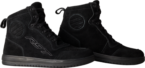 RST Women's HiTop Moto Shoe - Sneaker CE Black Suede SZ 7