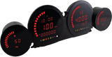 Koso 4-Piece Red LED Gauge Set - Harley Touring 2014-2022