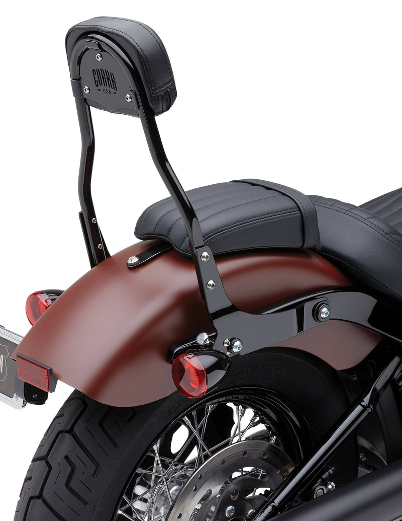 Cobra Detach backrest short - Round Black Flde/Flsl/Fxbb 2018-2025