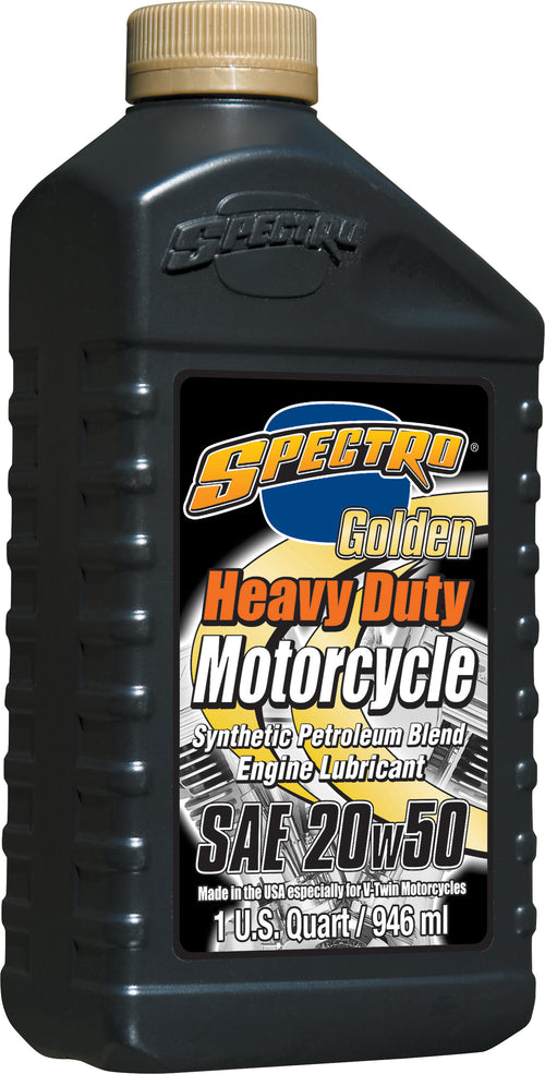 Spectro Golden Heavy Duty Semi-Syn Oil - M/C Semi-SYN HD OIL 20w50 1qt