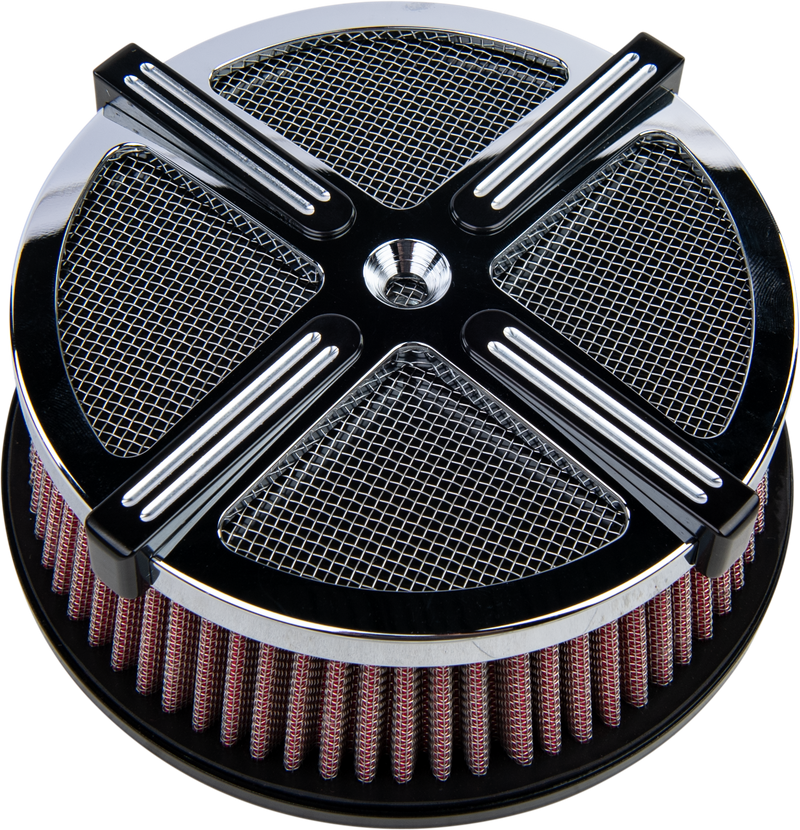 Harddrive X-Force Air Cleaner Kit - Chrome/Black