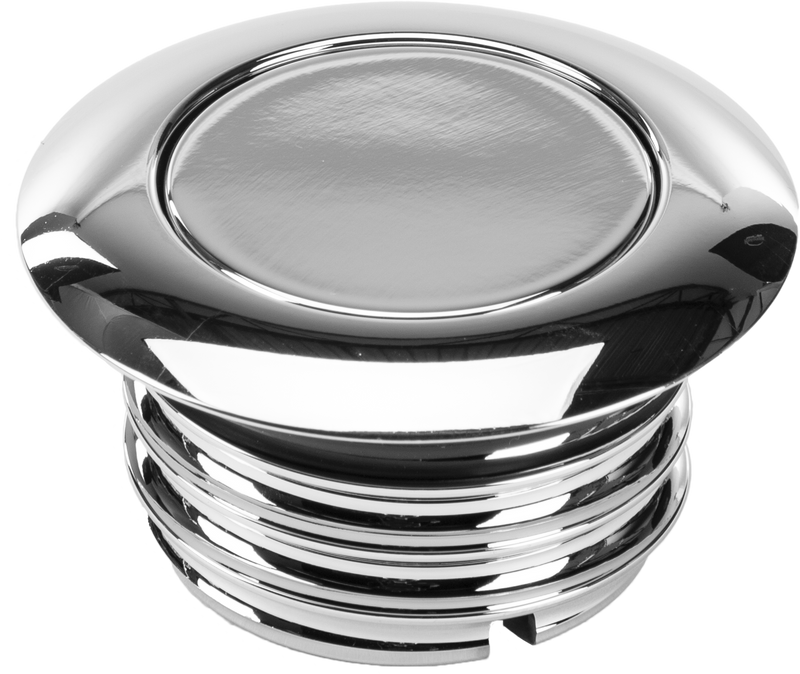 Harddrive Pop-Up Screw In Smooth Gas Cap - NOT Vented Chrome LH `1982-1995 & `0…