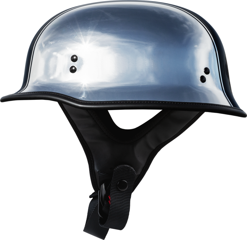 Highway 21 9mm Helmet - German Beanie Helmet Chrome 2x