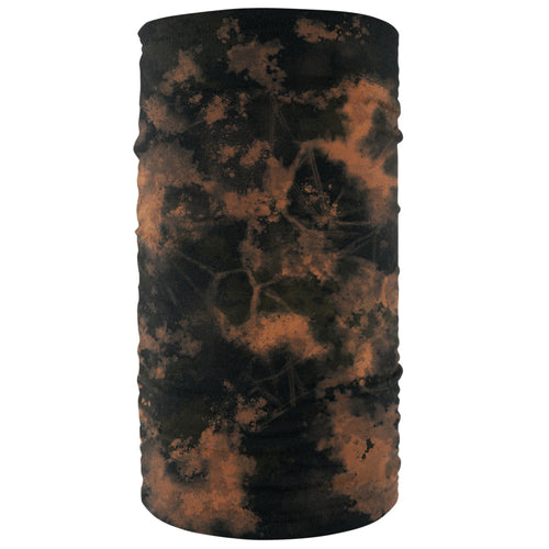 Zan Fleece Lined Motley Tube - Black & Brown TIE DYE