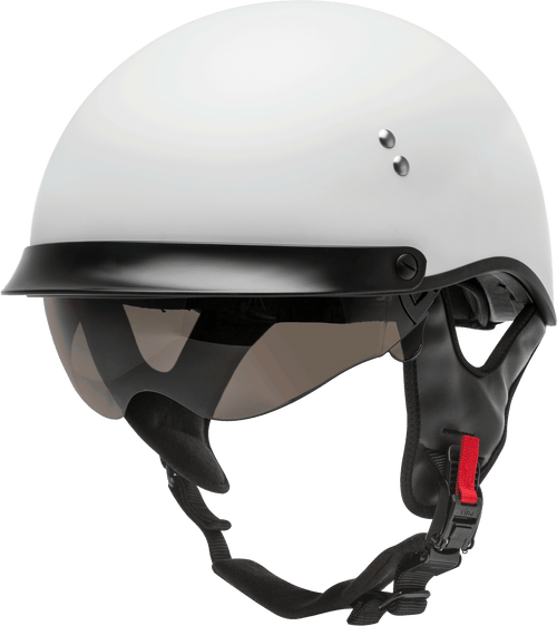 GMAX HH-65 Full Dressed Helmet - Half Helmet Full Dressed Matte White 2x
