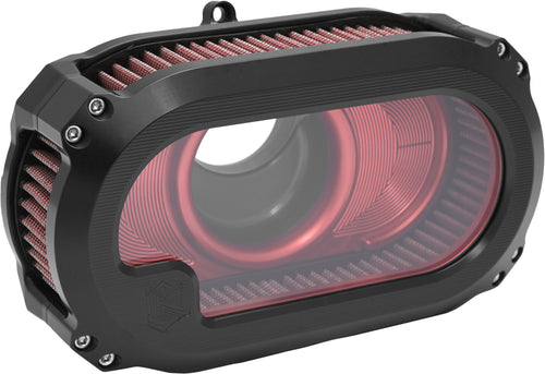 Kens Factory Next Level M8 Air Cleaner w/Glass - Blkw/RED CVO `23 RG Flhx `24