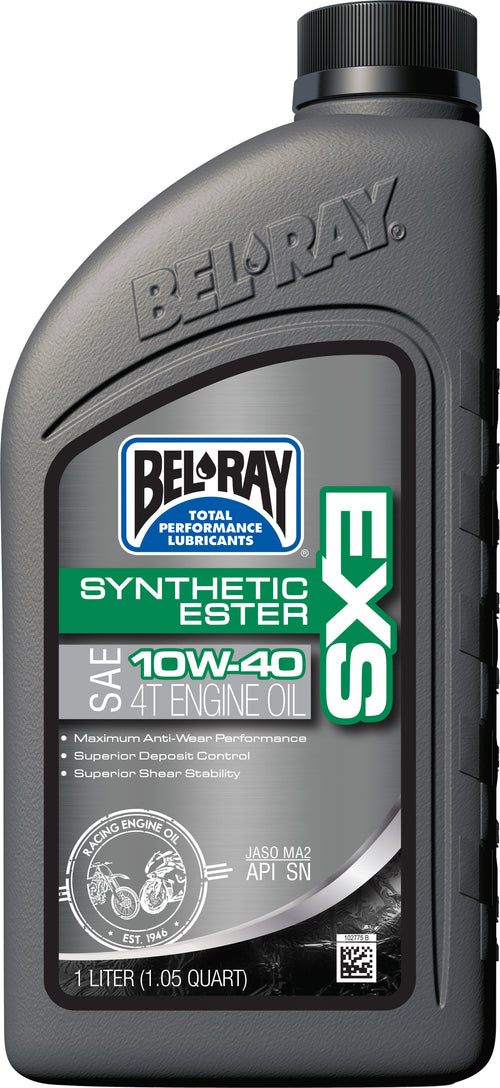 Bel-Ray EXS Full Synthetic Ester 4T Engine Oil - SYN Ester OIL 10w40 1lt (12/Ca…