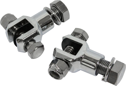 Harddrive Footpeg Clevis Mount - Mounts Chrome 3/8