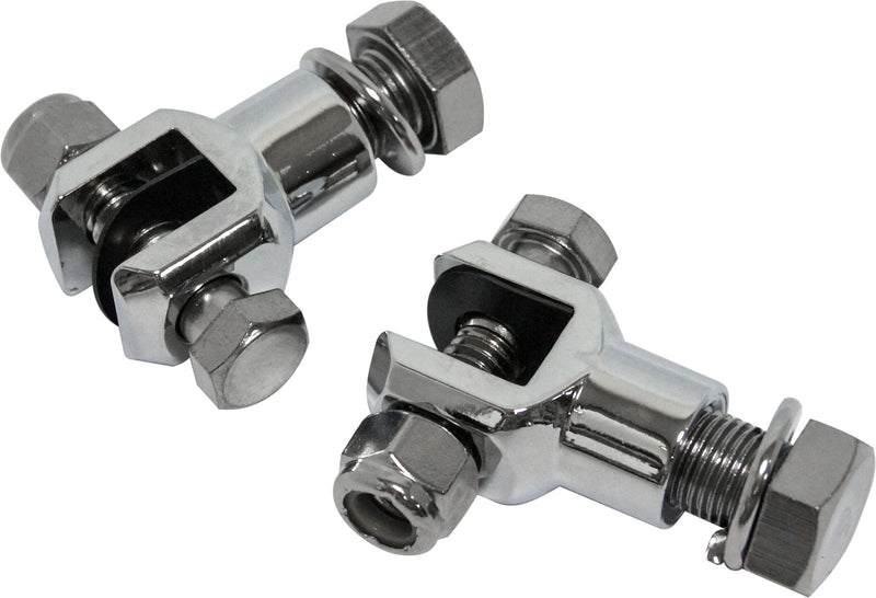 Harddrive Footpeg Clevis Mount - Mounts Chrome 3/8