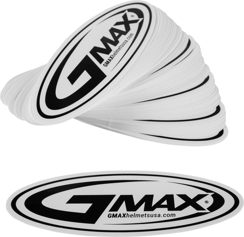 GMAX Sticker Gmax Helmets - Logo Black/White 5