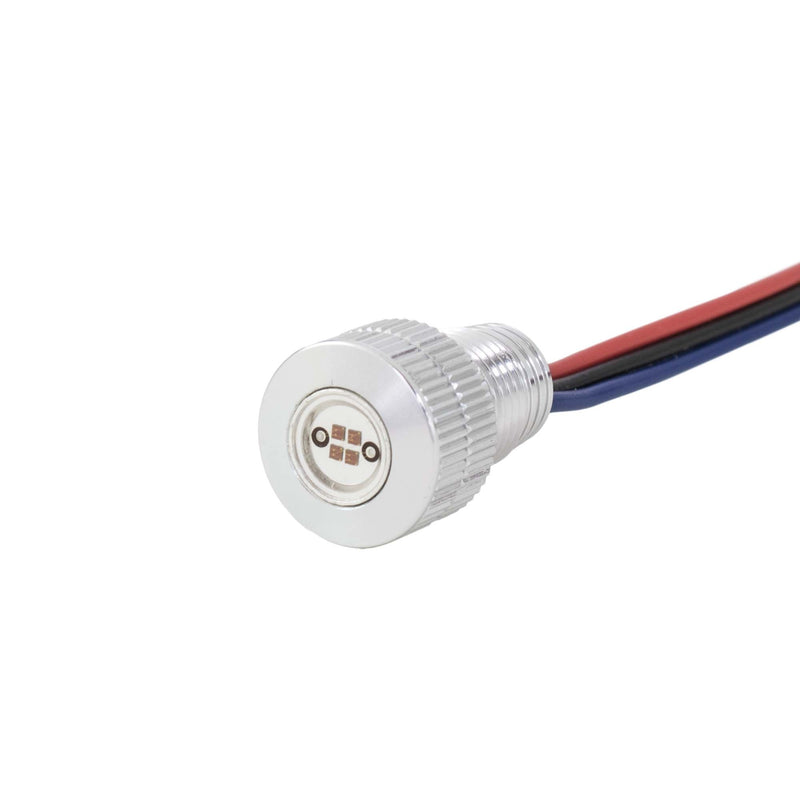 Baggernation Lightning Bolts LED Lights - Whte/Amber LED Silver