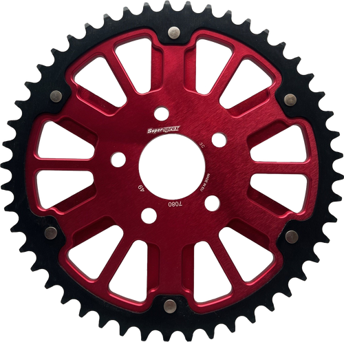 Supersprox Stealth 51T Rear Sprockets - Sprocket RED Alum CAR BLK Steel Teeth