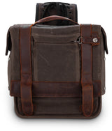 Burly Brand Throwover Saddlebags - Dark Oak Harley & Indian V-Twin