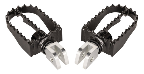 Burly Brand MX Style M8 Footpegs - Rider Footpegs Black