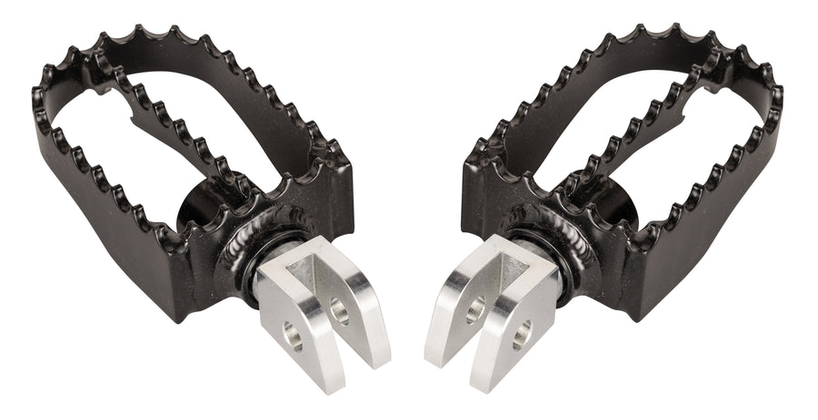 Burly Brand MX Style M8 Footpegs - Rider Footpegs Black