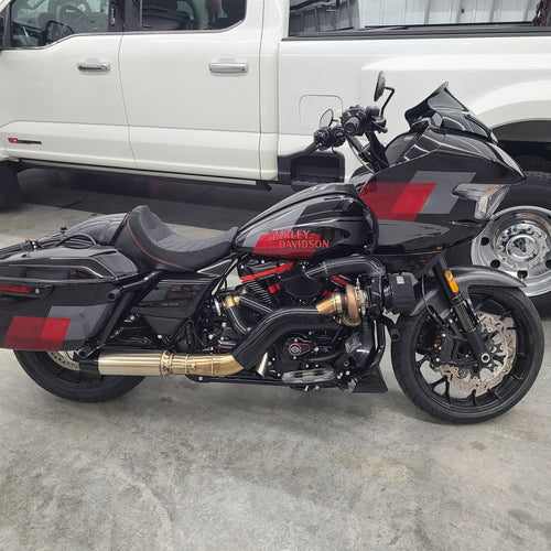 Silber turbo kit installed on a Harley-Davidson M8 Road Glide bagger