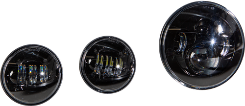 Harddrive LED Headlight/Passing Lamp Set - Black