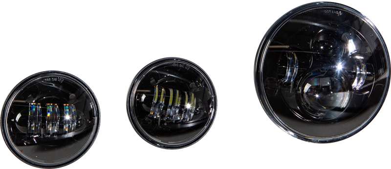 Harddrive LED Headlight/Passing Lamp Set - Black
