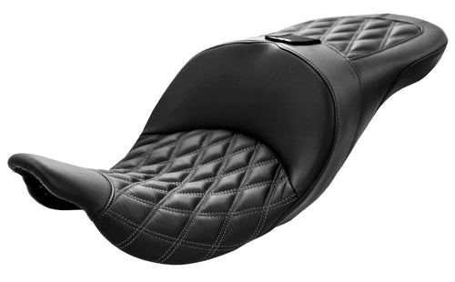 Danny Gray TourIST Tall 2-Up Leather Seat - Diamond Stitch FLH/FLT `08-UP