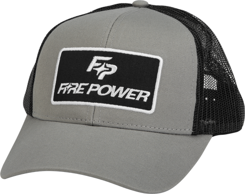 Fire Power Curved Bill Hat - Grey/Black