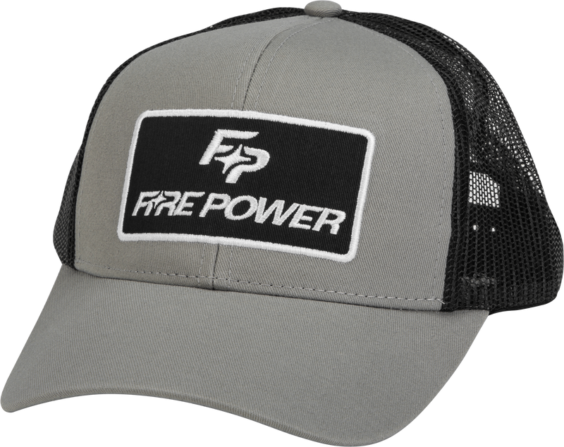 Fire Power Curved Bill Hat - Grey/Black