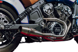 Sawicki Indian Scout Shorty Cannon Exhaust - Brushed SS