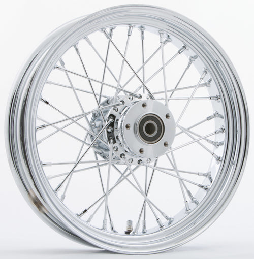 Harddrive Front 40 Spoke Wheels - 40-SPK DD Chrome 16x3.5 FLT-HUB 1