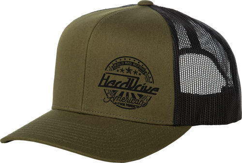 HARDDRIVE EMBLEM HAT BLACK/OD GREEN OS