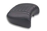 Mustang Motorcycle Deluxe Touring Wide Passenger Seat with Carbon Fiber Inlay - P/N 88420 - Harley Touring