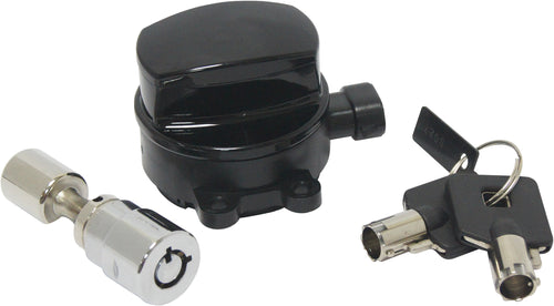 Harddrive Side Hinge Ignition Switch w/Fork Lock - FX/Flst W/Fork Lock Black