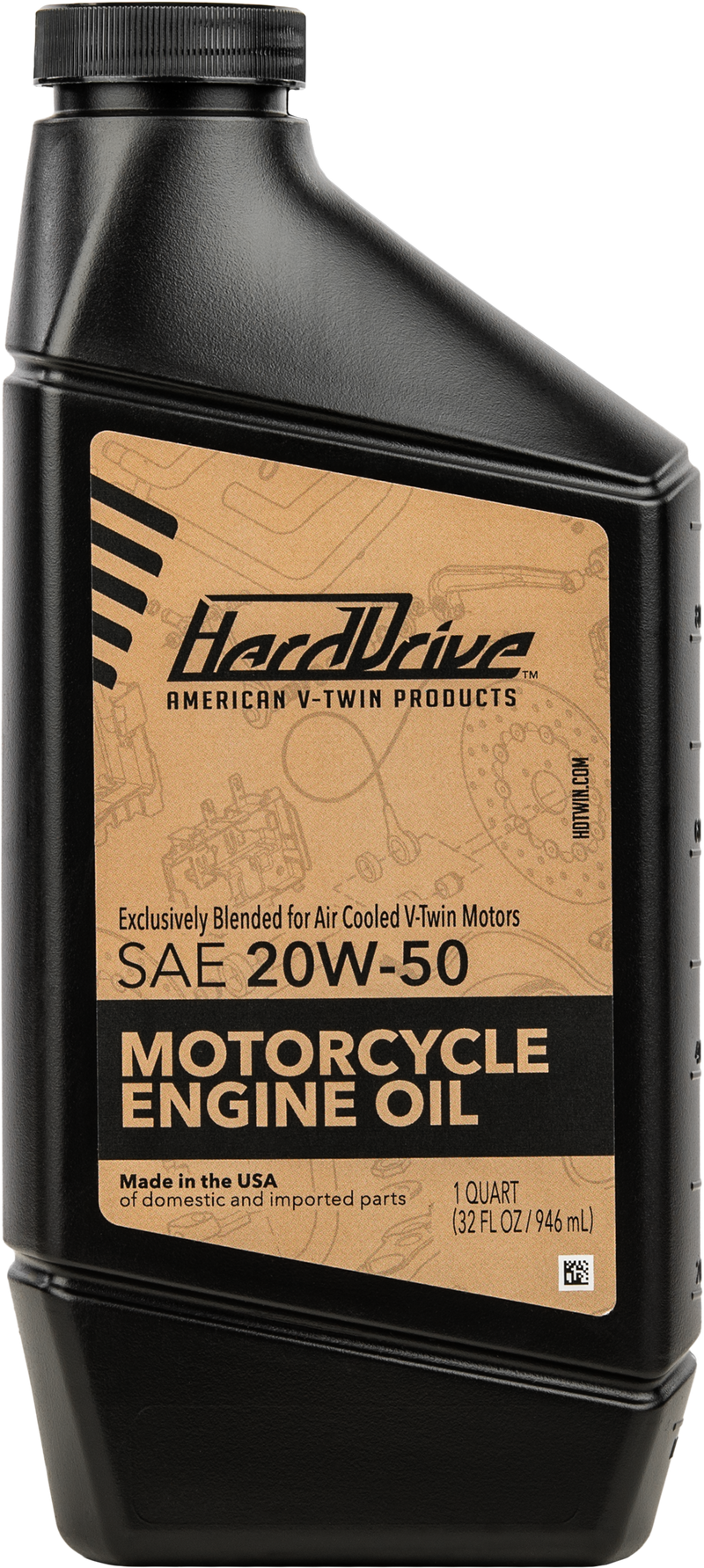 Harddrive Engine Oil - 20w50 1 QT (12/Case) Sold Ea)