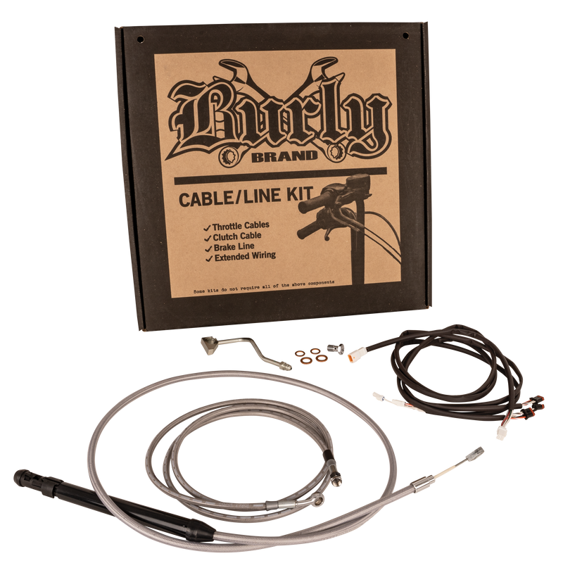Burly Brand Gorilla Bar Control Kits - SS `2021-2022 Flhr/Fltr W/ABS