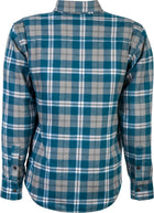 Highway 21 Marksman Flannel Grey/Blue Large - Harley & Indian V-Twin