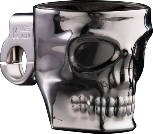 Kruzer Kaddy Skull Bar Mount Holder - Chrome