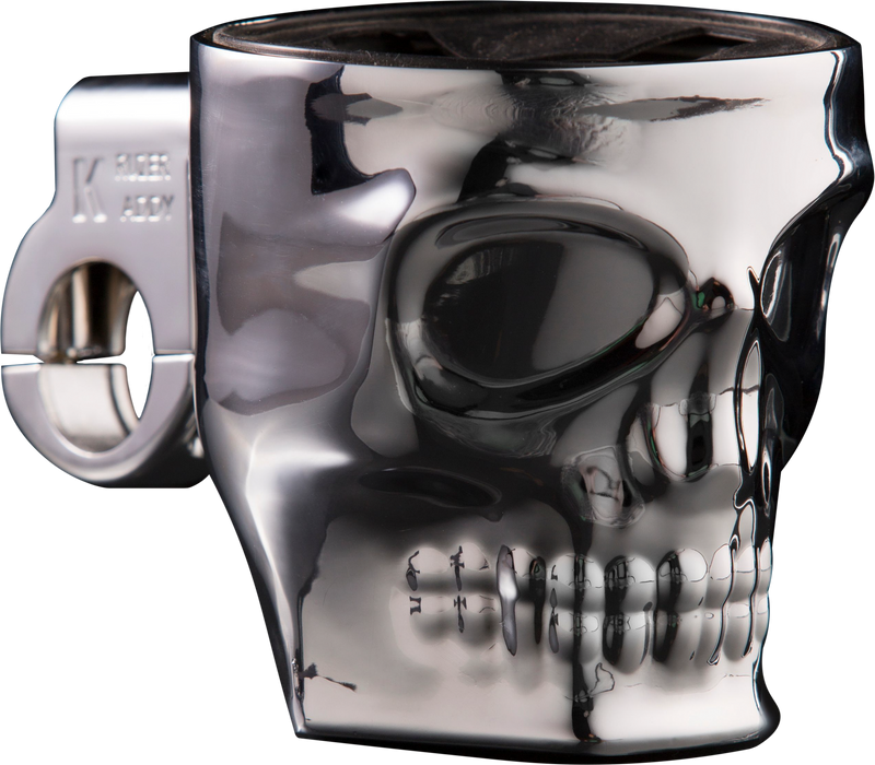 Kruzer Kaddy Skull Bar Mount Holder - Chrome