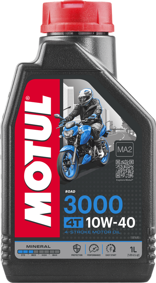 Motul 3000 4T Oil - Petroleum OIL 10w40 1l 12/Case