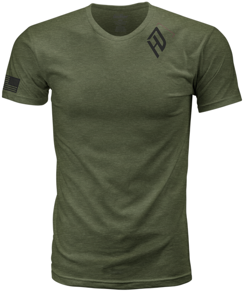 Harddrive Emblem Tee - Olive Green/Black MD