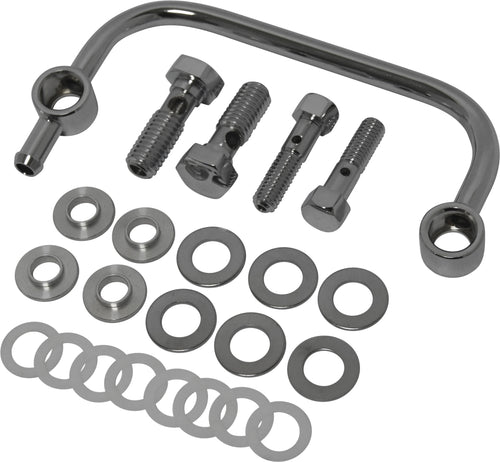 Harddrive Air Cleaner Brackets - W/ Bolts Chrome Bigtwin NON-TBW